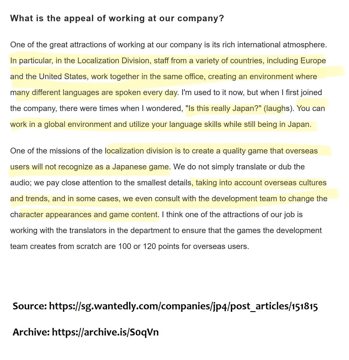 Scratch_Point_Z's tweet image. Localization teams have been given too much power at Square Enix. They should have absolutely no say in the creative process whatsoever, their only job should be faithfully translating the Japanese script to English. 

A game created by Japanese developers *should* feel Japanese,…