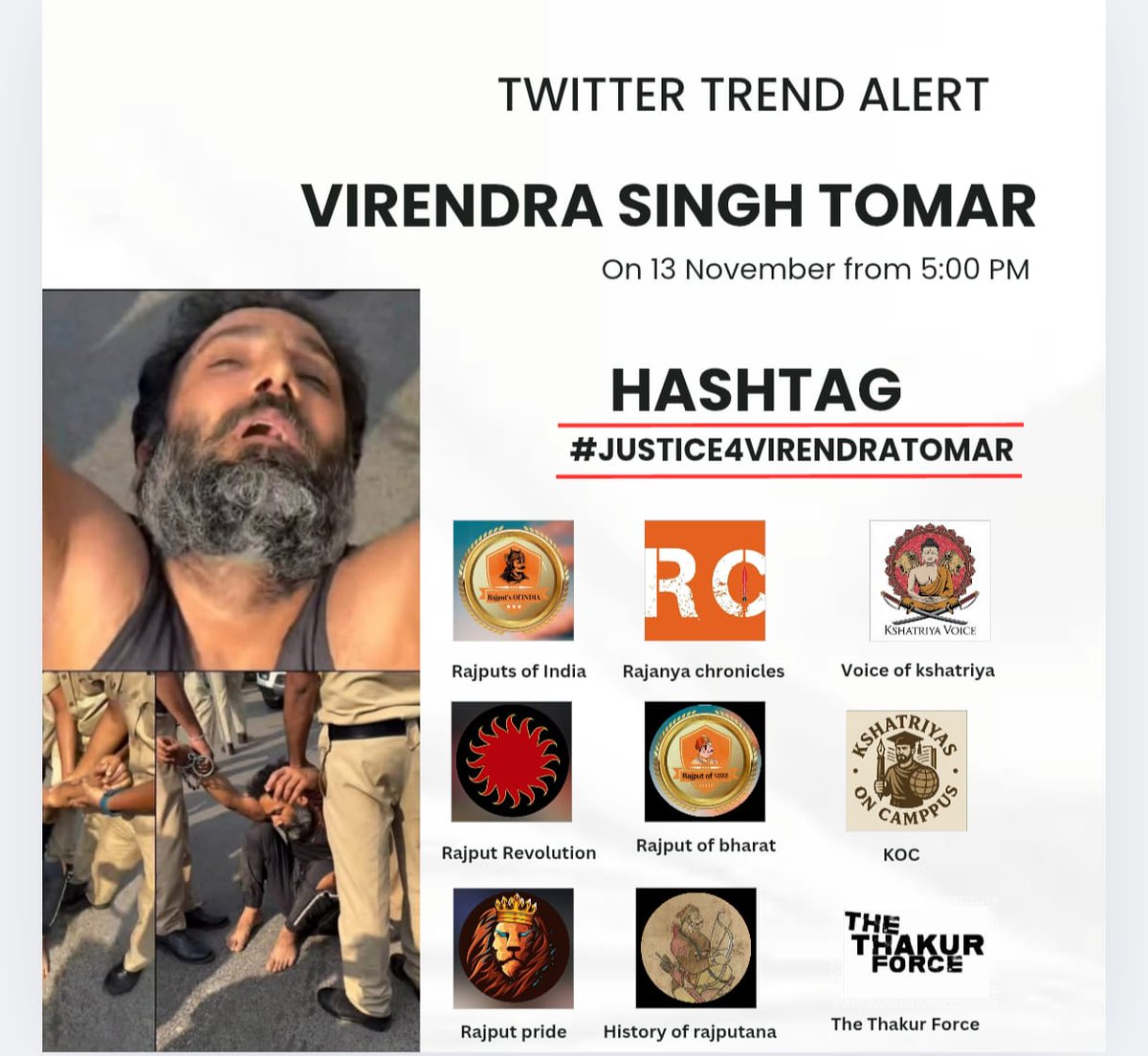 #JUSTICE4VIRENDRATOMAR