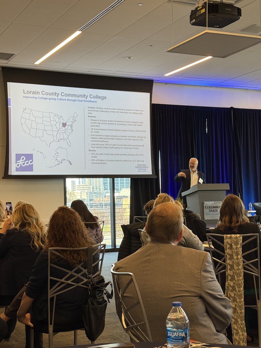 🌟OACC Annual Meeting spotlight on <a href="/lorainccc/">Lorainccc</a>’s successful efforts to improve college-going culture through dual enrollment. 🔑 🔑 to success: inspiring early career decisions, connecting to programs of study, &amp; creating individualized plans.