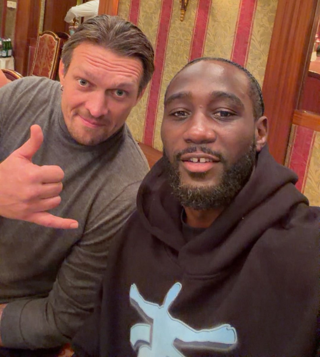Oleksandr Usyk and Terence Crawford together in Uzbekistan 🇺🇿🤝