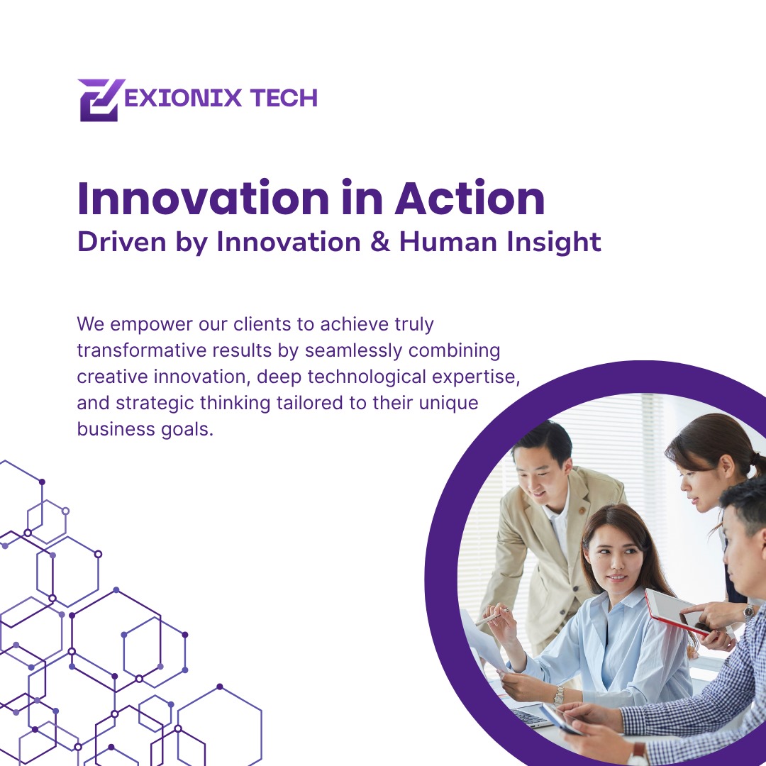 ExionixTech's tweet image. We don’t just build technology — we shape the future with it.
At Exionix Tech, we empower businesses to go beyond boundaries through creative innovation, deep tech expertise, and strategic insight tailored for real-world impact.

 #ExionixTech