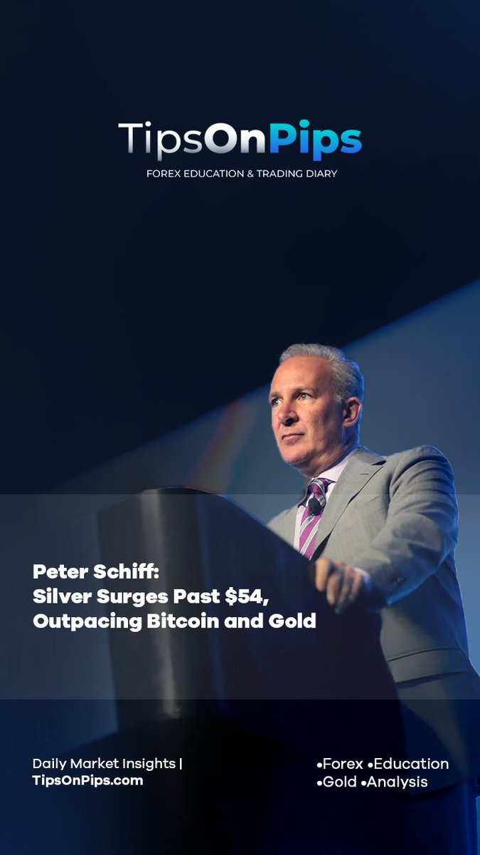 tipsonpips_'s tweet image. Economist Peter Schiff highlighted silver’s sharp rally, noting it climbed back above $54,  just $0.25 away from a new record high. The metal has jumped over 16% in two weeks after hitting its recent lows.

Schiff urged investors to “forget Bitcoin,” saying, “If you want a faster…