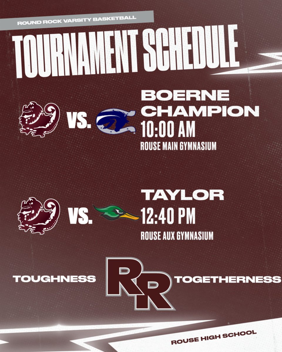 It's Tournament Time. Come out to Rouse High School and support our Lady Dragons as we compete in the Rouse Tip-Off Classic. #ToughnessTogetherness