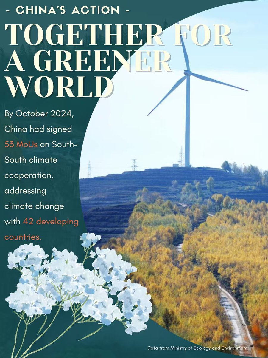 ChineseEmbinUK's tweet image. A greener China for a cleaner world—building a sustainable future together. 💚
#COP30 #GreenTransition #GreenChina #ClimateChange