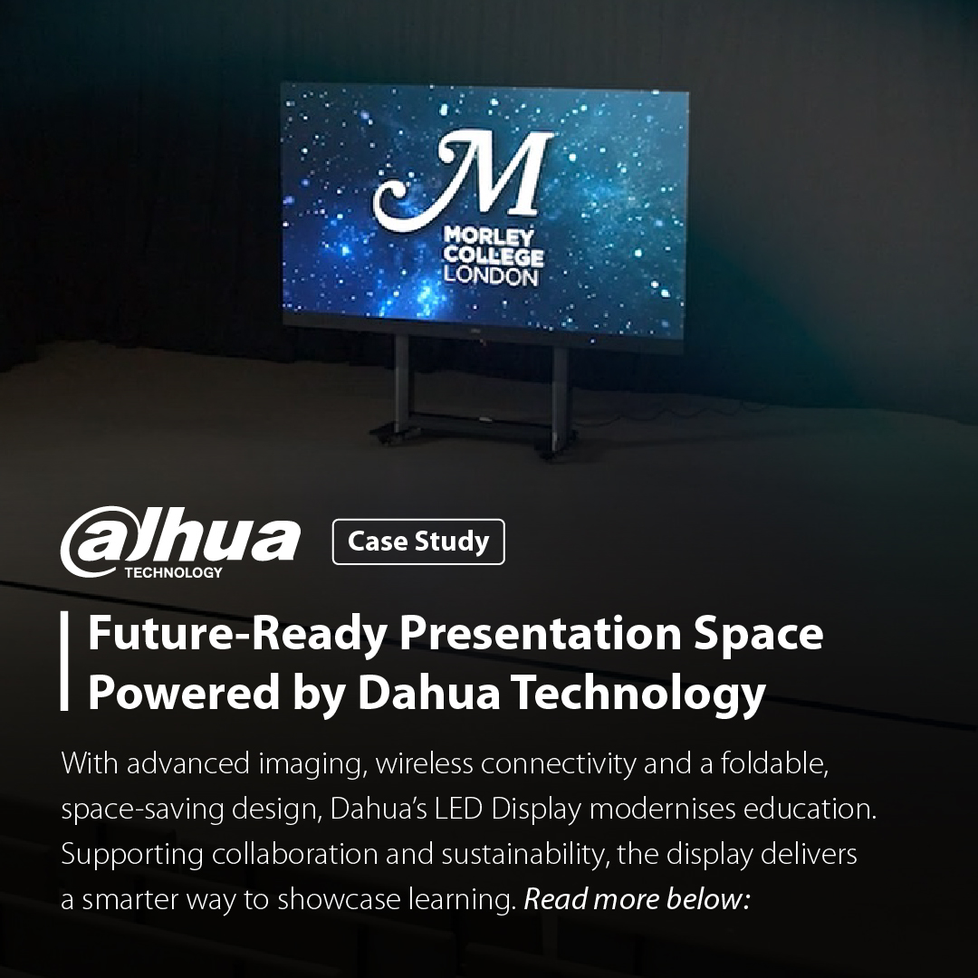 DAHUA_UK's tweet image. See how the Dahua 135-inch Foldable LED Display provided the perfect flexible solution for their multi-purpose auditorium in North Kensington.

tiny.cc/morleycollege
#DahuaCaseStudy #ClientQuote #AVSolutions #FlexibleDesign #EdTech #Innovation