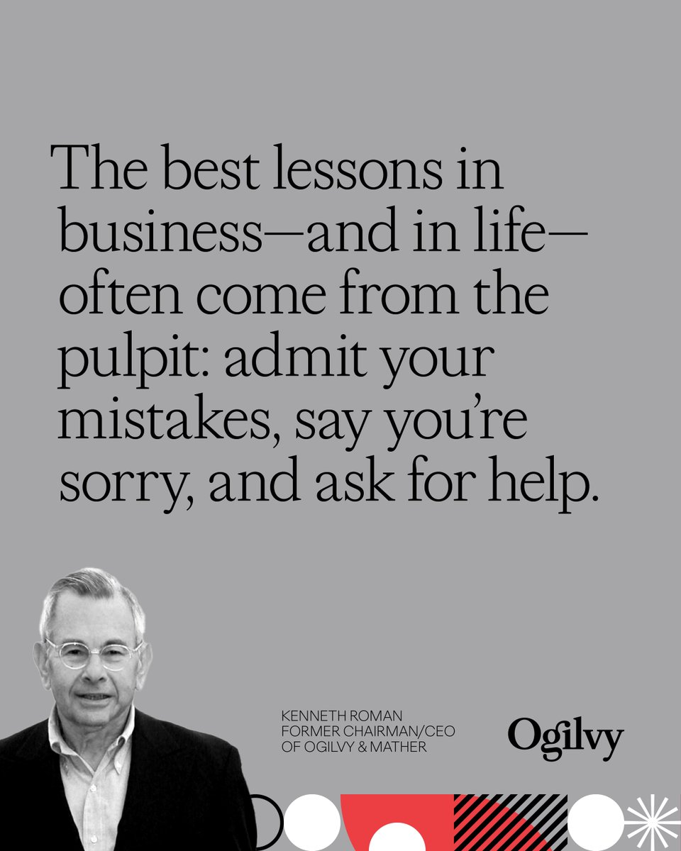 The most powerful business lessons aren't always taught in business school.

Ogilvy legend Kenneth Roman shares a captivating story about the unexpected source of some of the best advice he ever heard. 

Discover it here: okt.to/CaOPQN