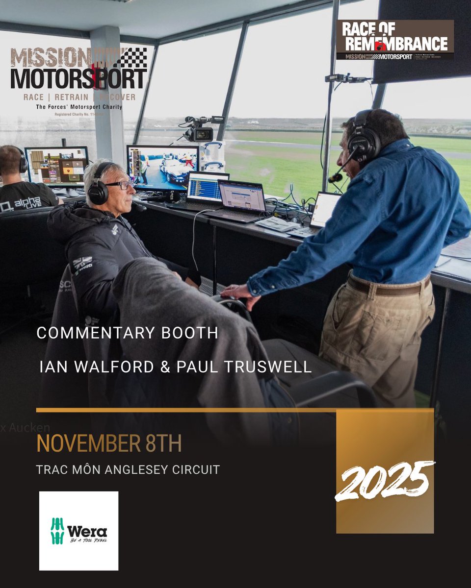 Missionmotorspt's tweet photo. The Race of Remembrance brought not only incredible racing but also fantastic discussions in the commentary booth. Our thanks to all the guests who joined us throughout the weekend to share their insights and experiences. 👏 #RoR25 #RaceRetrainRecover https://t.co/wfqilVlKpT