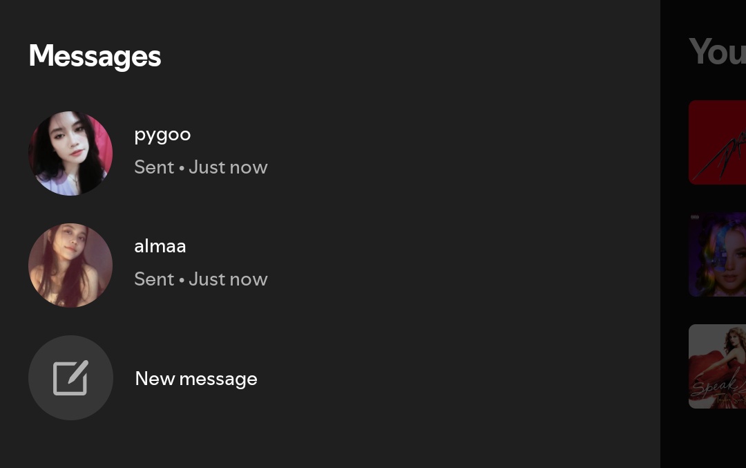 siipusing's tweet image. HEOLLLL BENERAN BISA CHATAN DI SPOTIFYYY