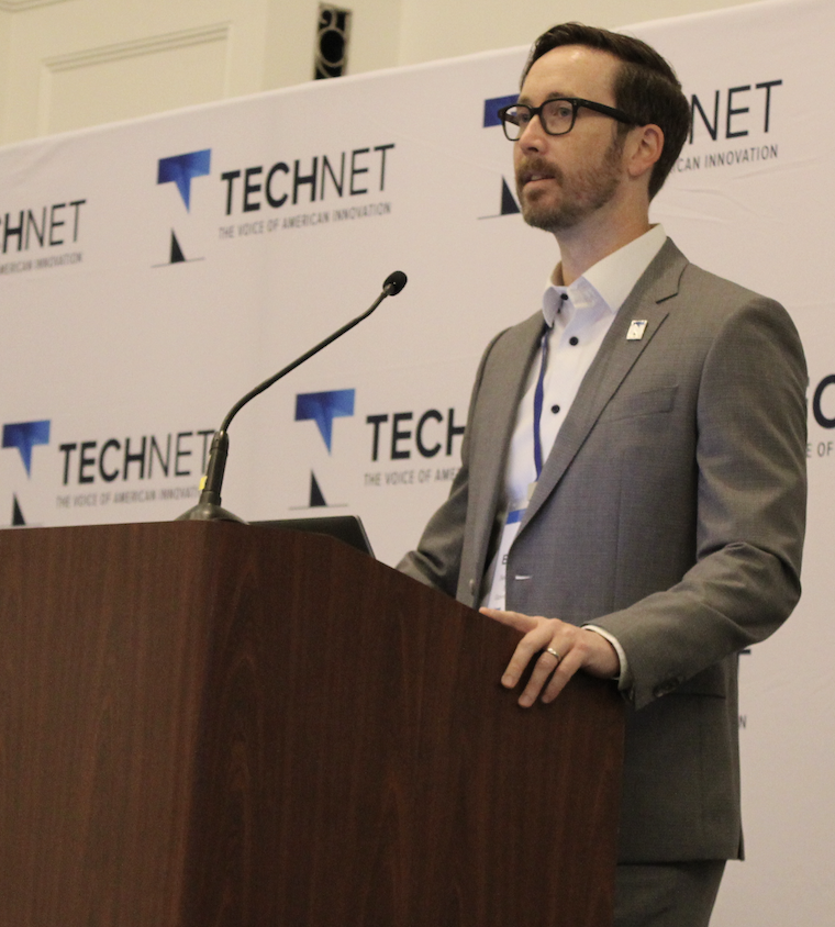 TechNetUpdate's tweet photo. David Edmonson @TechNetState, TechNet’s Senior Vice President for State Policy, welcomes #TechNetSPC25 attendees and kicks off the conference. https://t.co/xkRyF6heJH