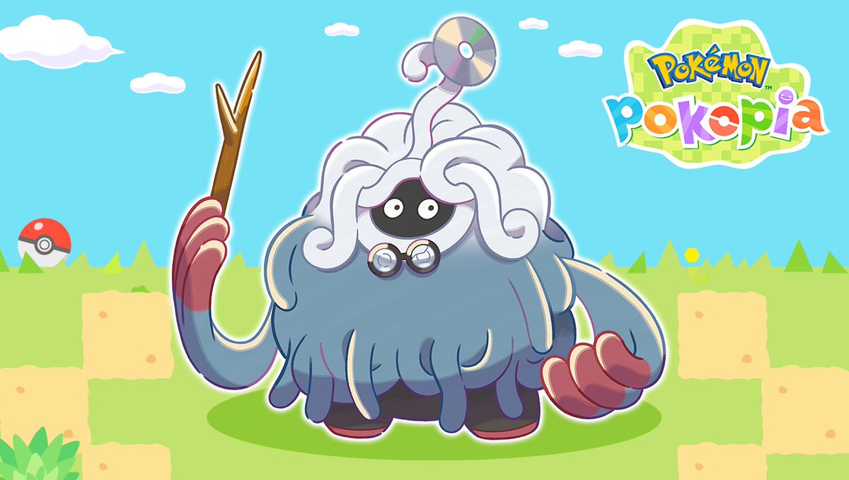 A Tangrowth with a partially white body wearing what appear to be human tools.

It teaches Ditto the basics of life in town and is called Professor Tangrowth by other Pokémon.

Be sure to take notes 📓

#PokemonPokopia