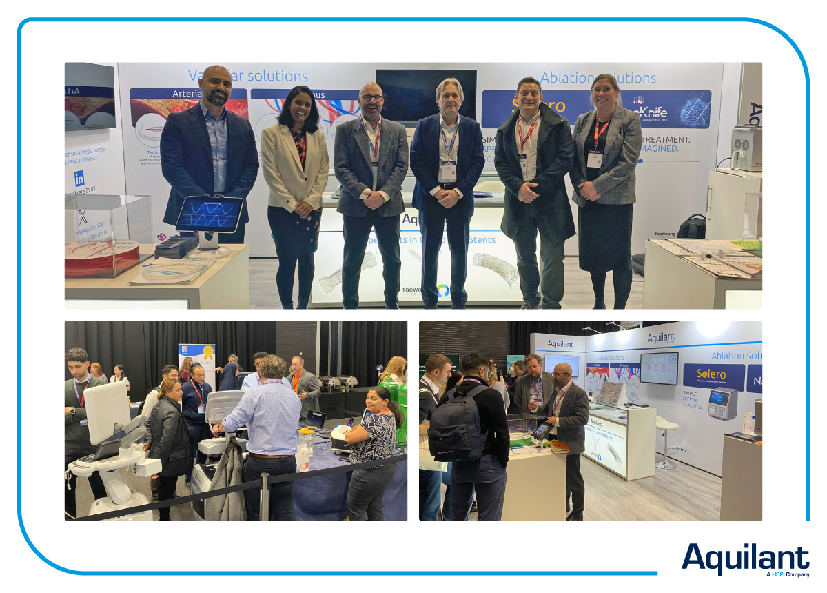 21Healthcare's tweet image. Aquilant was delighted to support the @BSIR_News in Liverpool, together with our partners #Optimed and #Cardionovum. 
 
We also contributed to the Active Learning Zone, showcasing liquid embolics, NanoKnife IRE system from #AngioDynamics, and #TaeWoong Niti-S stents.