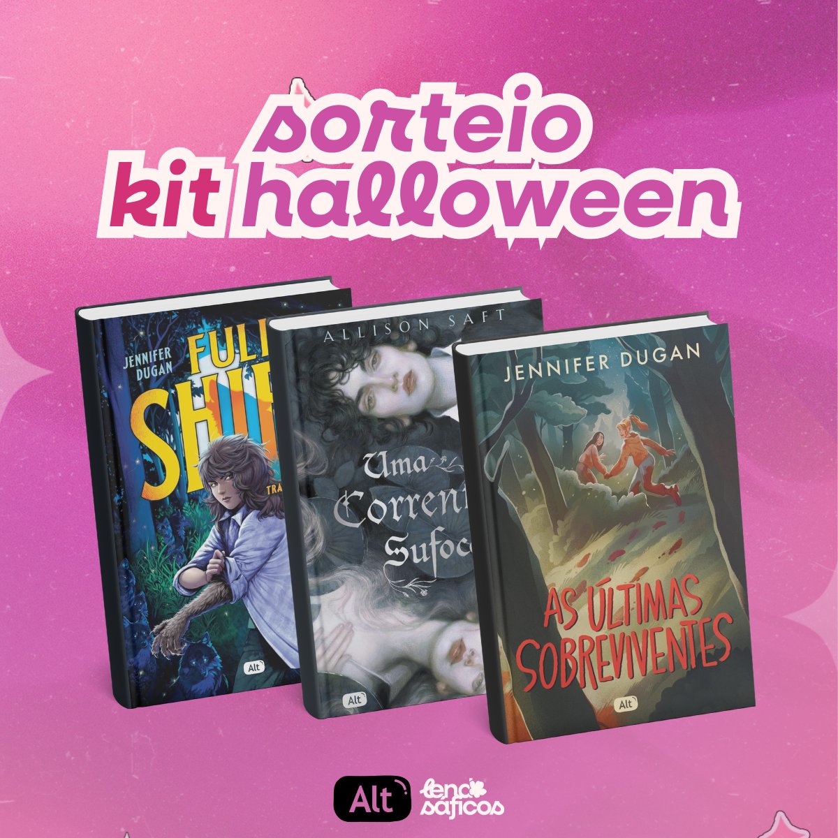 lendosaficos's tweet image. 🐺 SORTEIO 👻

Quer ganhar esse kit de halloween? Confira as regras:

- Seguir @lendosaficos e @editoraAlt aqui no X
- Dar RT nesse tweet
- Marcar 1 pessoa nos comentários 

O resultado sai sexta (14/11). Boa sorte!🍀