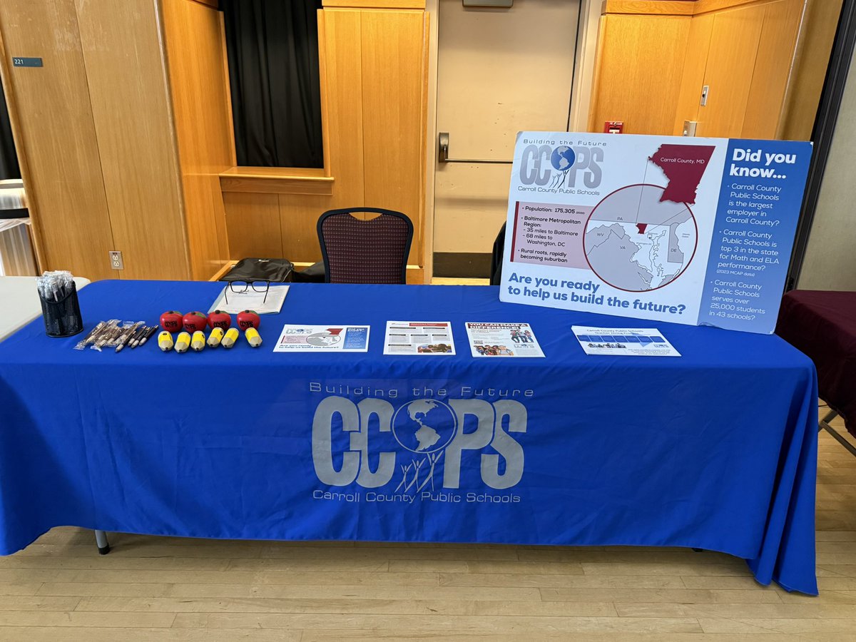Dr Messier is at <a href="/KutztownU/">Kutztown University</a> today recruiting on behalf of <a href="/CCPSk12/">Carroll County PS</a>. If you’re here, stop by and say hi. If you’re looking to help #BuildTheFuture let’s talk! #TeamLSESuperstars #LeadingLinton