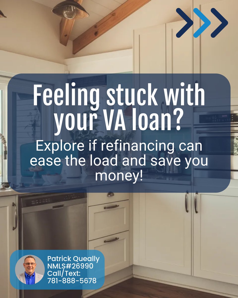 PatrickQueally's tweet photo. Veterans! Is your VA home loan feeling heavy on your wallet? 💸 Refinancing could lower your monthly payments &amp; free up cash for life's other adventures. Ready for better terms? Let's chat about how you can make every penny count! Questions? I've got answers! #VARefiSavings https://t.co/8L7QmXb2jg