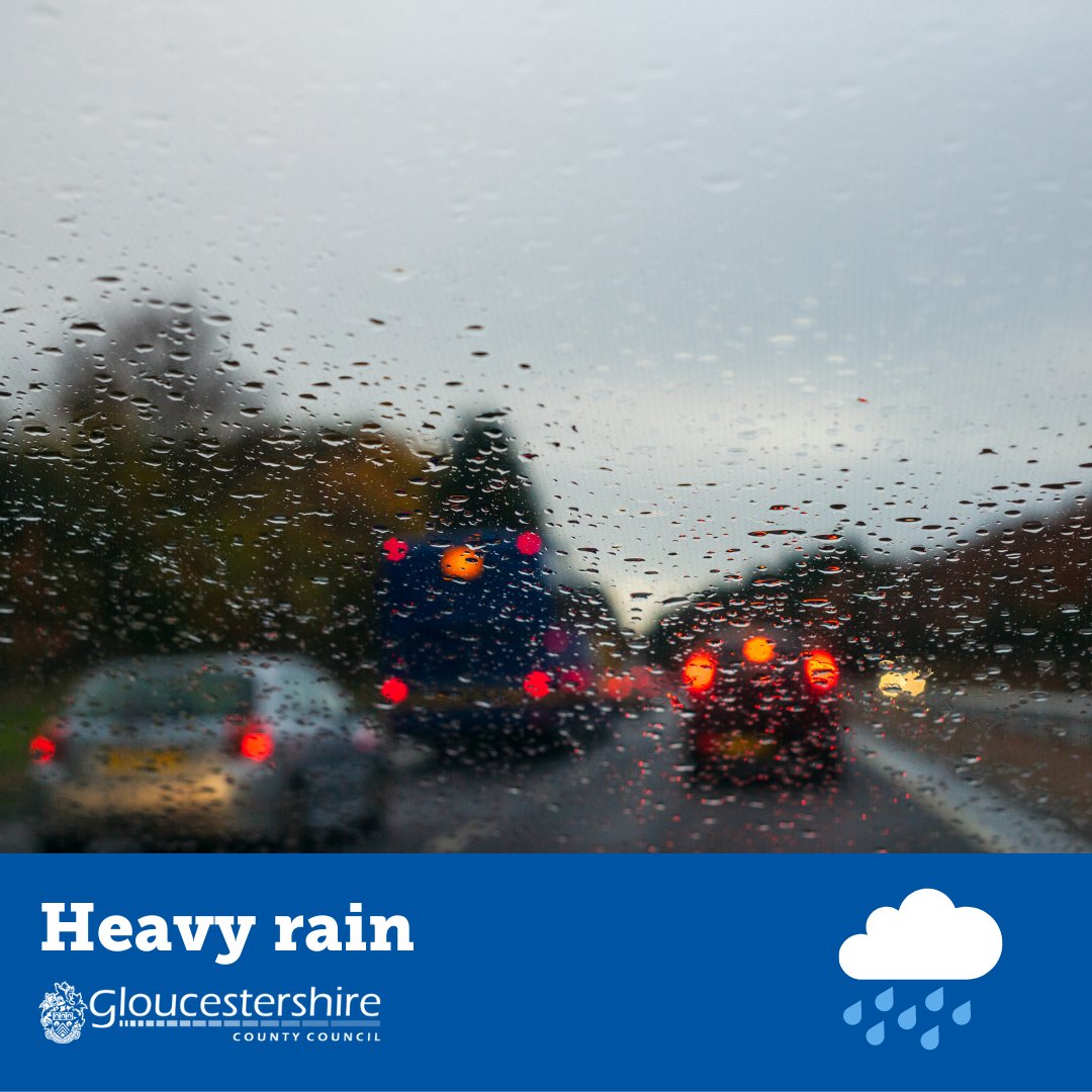 GlosRoads's tweet photo. WEATHER WARNING - •Through the early hours of Friday morning 14th November, the weather will be unsettled for a period of 18-24 hours with spells of heavy, persistent rain and Risk of flooding. KEEP SAFE - Please drive carefully https://t.co/JGWWtkJCOJ