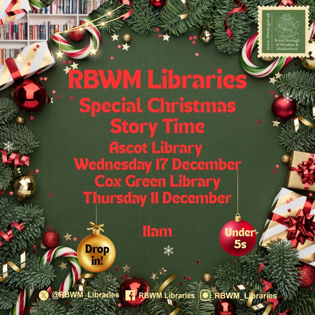 Tis the season to be reading! Come jingle all the way to Christmas story time at Ascot and Cox Green Library 🎅  Yule love the stories we have planned!