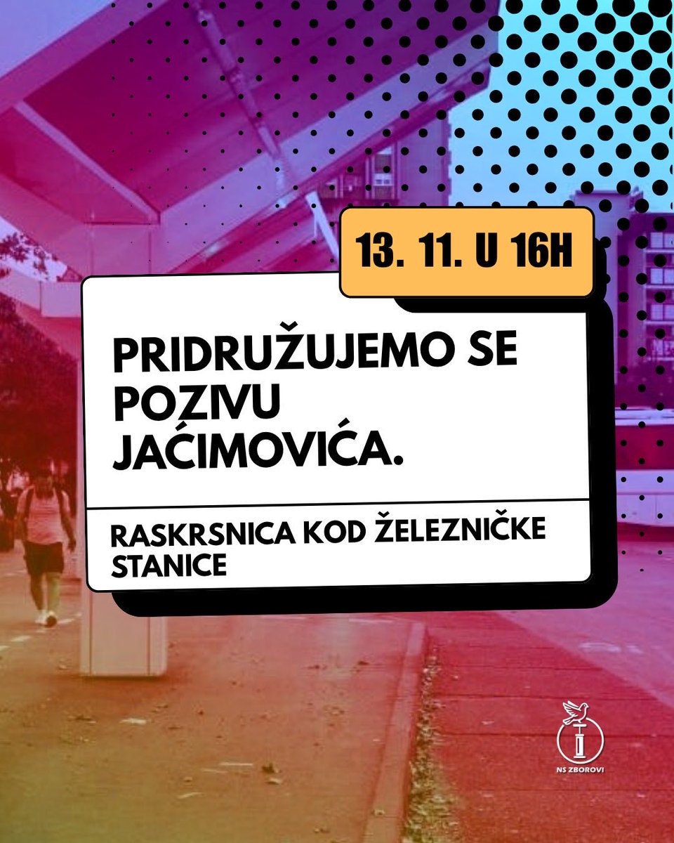 📣Svi u 16h na raskrsnicu kod železničke stanice!