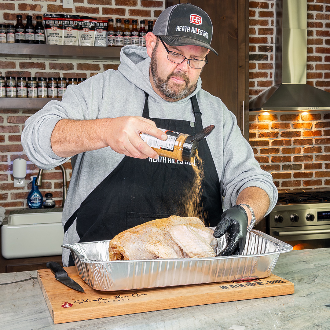 HeathRilesBBQ's tweet photo. Ran a whole turkey on the @recteq_official Flagship and the flavor is dangerously good. Recipe drops at 3 PM CST — guess the flavor profile before I spill it! 

#heathrilesbbq #newrecipe #wholeturkey #recteq #pelletgrill #3pm #youtube #thanksgiving #holidayrecipes https://t.co/VbE9sllWlG