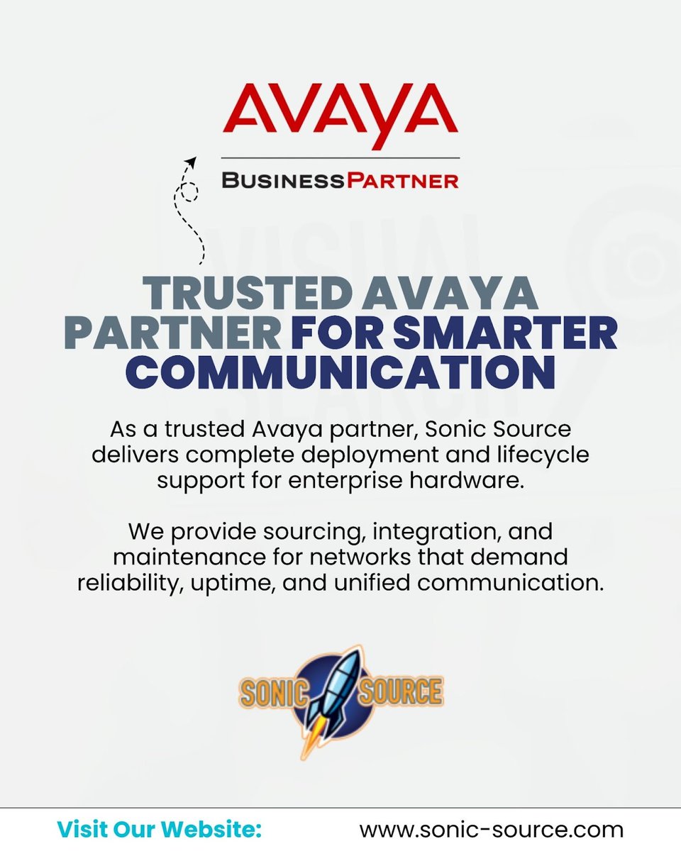 SourceSoni25436's tweet image. Partnership that powers performance.
 Sonic Source and Avaya together deliver the communication systems modern enterprises rely on — secure, connected, and scalable.
 We don’t just install technology. We build communication ecosystems that last.
.
.
.
.
#SonicSource