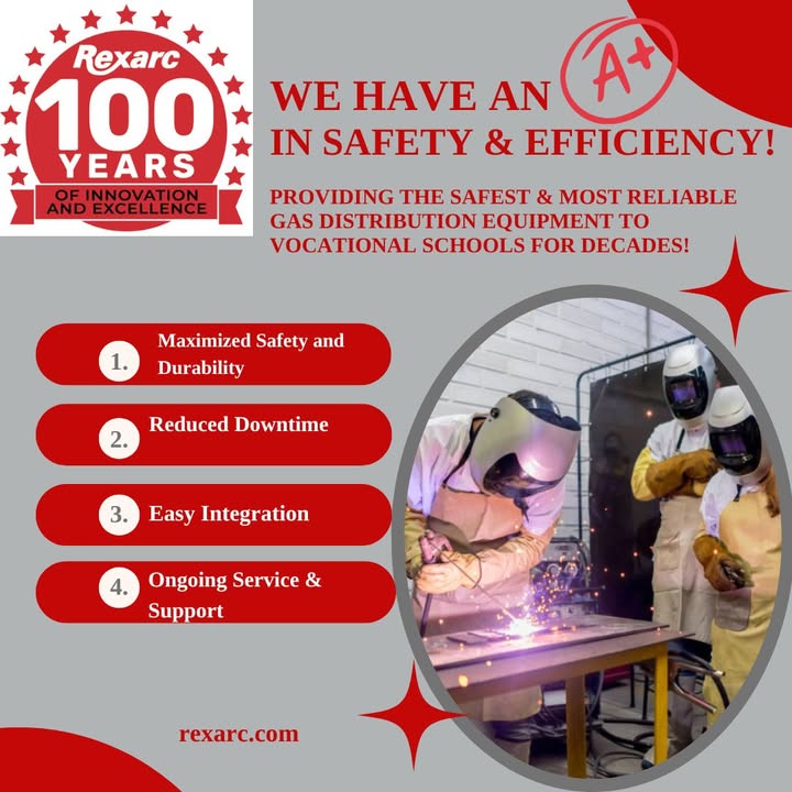 <a href="/rexarcinc/">Rexarc International Inc.</a> Has Provided the Safest and Most Durable Equipment to Welding &amp; Vocational Schools for Decades!

Partner With Us to Educate the Next Generation About Safety and Efficiency!

zurl.co/j4OL3

#Rexarc  #WeLoveGas
