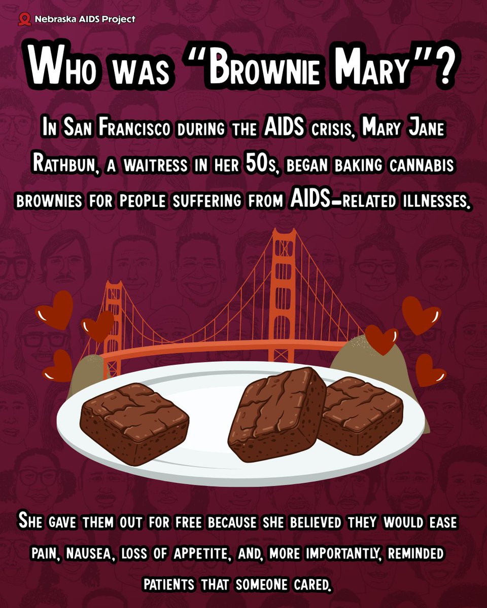 neAIDSproject's tweet image. 📷This World Kindness Day, we honor people like Brownie Mary, who showed how small acts of care can bring comfort, dignity, and hope, even in the darkest times.

#WorldKindessDay #WorldKindessDay2025  #HIVAIDSHistory #HIVAdvocacy #BrownieMary #ActsOfKindness #HIVAwareness
