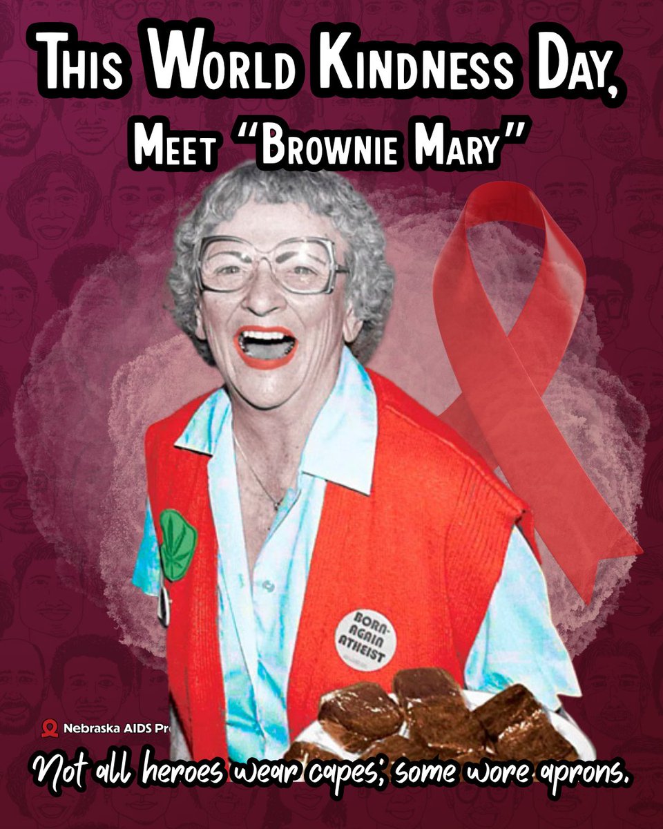 neAIDSproject's tweet image. 📷This World Kindness Day, we honor people like Brownie Mary, who showed how small acts of care can bring comfort, dignity, and hope, even in the darkest times.

#WorldKindessDay #WorldKindessDay2025  #HIVAIDSHistory #HIVAdvocacy #BrownieMary #ActsOfKindness #HIVAwareness
