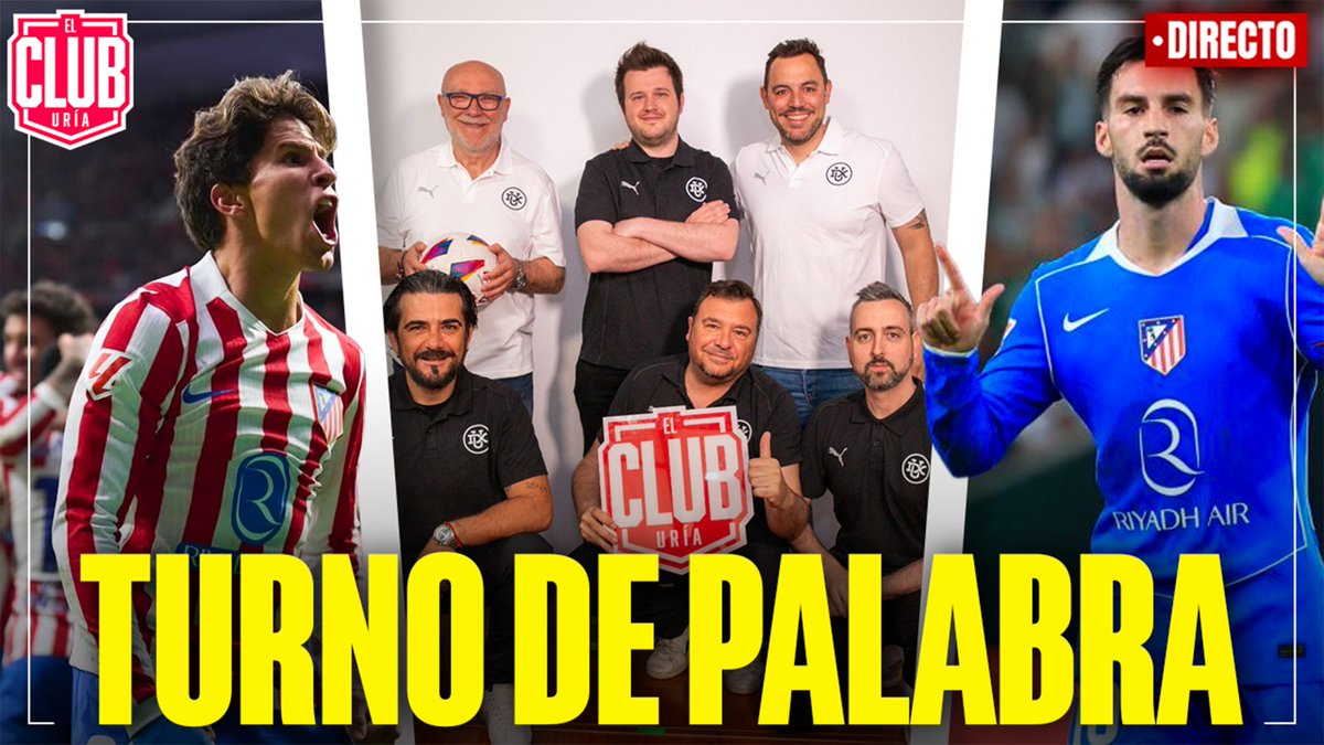 BAENA TOMA LA PALABRA | EL ESTATUS DE GIULIANO | 'F5' CON CARDOSO Y RUGGERI | LLORENTE, OLOR A CAMPEÓN | <a href="/nachodonado/">Nacho Donado</a> <a href="/Borja_Aranda_/">Borja Aranda</a> <a href="/HectorRuizPardo/">Héctor Antonio Ruiz</a> <a href="/irenegd_/">IreneGD</a> <a href="/Blancasanchezd/">Blanca Sánchez</a> y <a href="/juanma6sanchez/">𝑱𝒖𝒂𝒏𝒎𝒂 𝑺𝒂𝒏𝒄𝒉𝒆𝒛</a> De 17 a 20h. #ClubUria660
youtube.com/@rubenuriagonz…