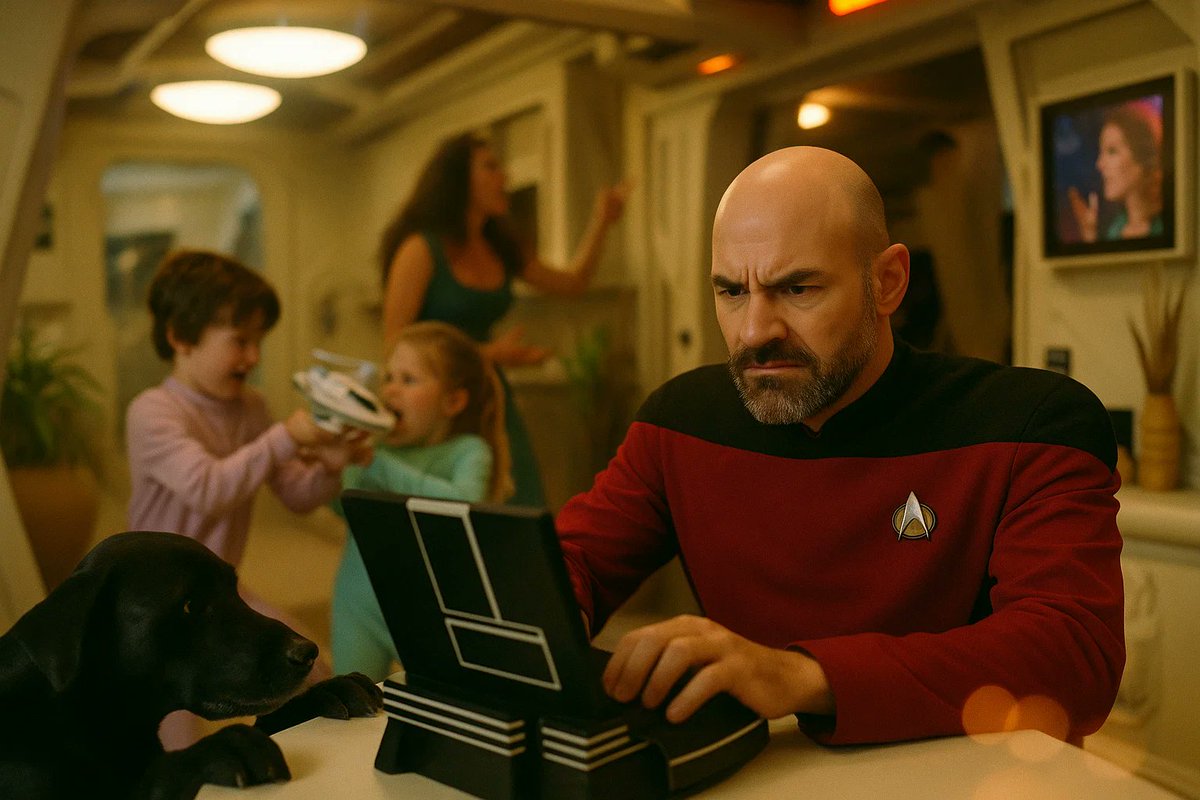 The joys of remote working🙃

#AIphotography #StarTrek