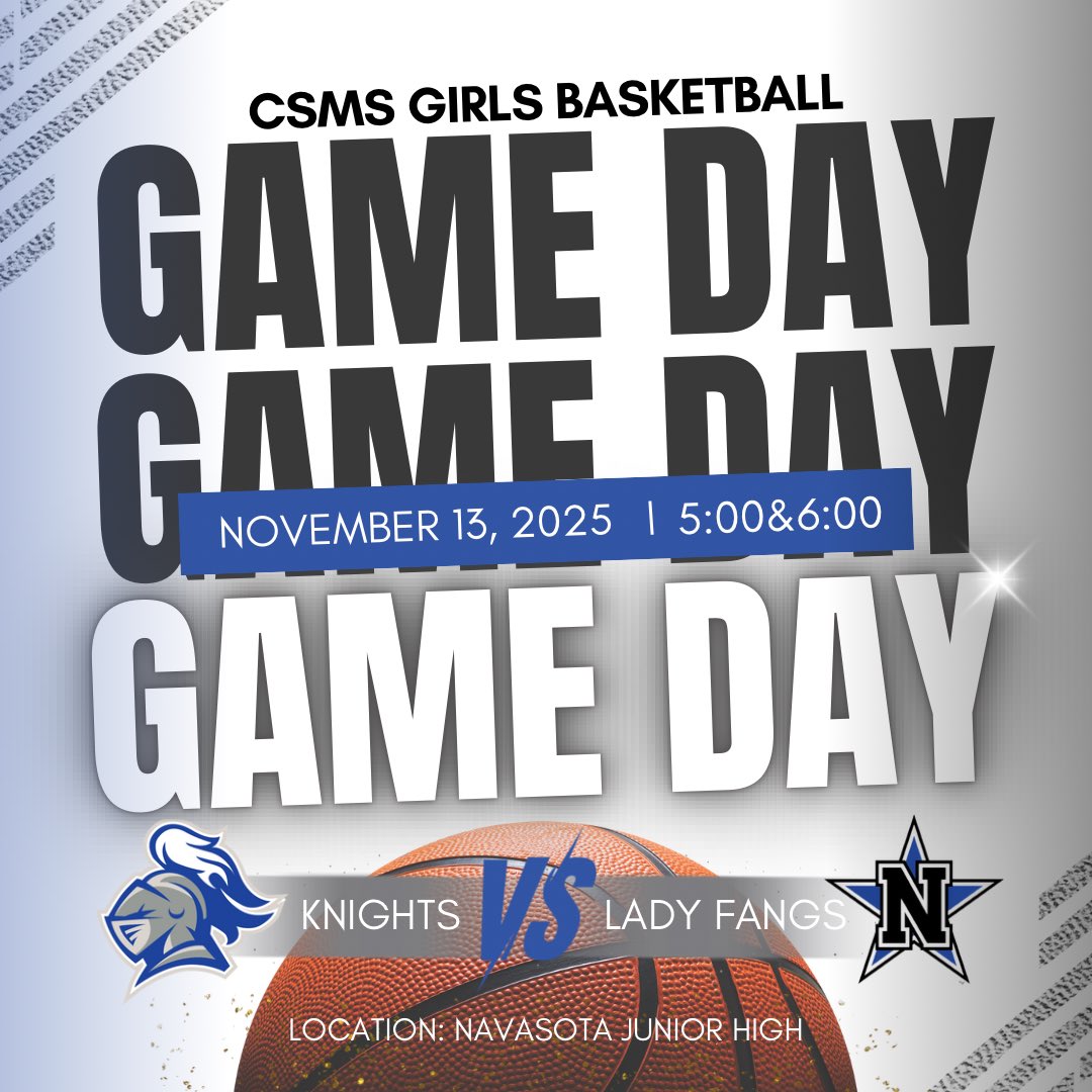 CSMSGA's tweet image. Basketball season is here! We’re on the road for our first game of the season. Come and support us in Navasota tonight! 🏀