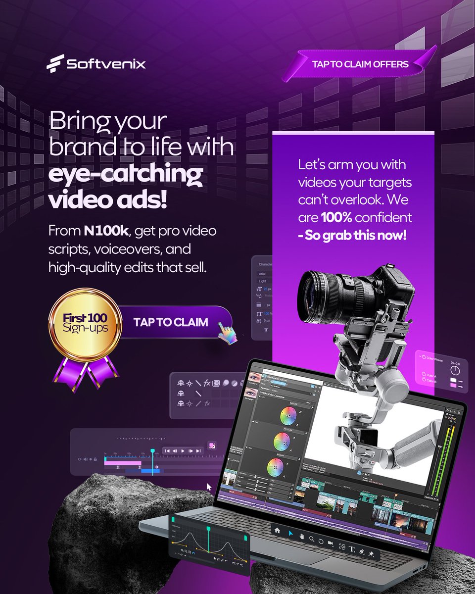 SoftVenix's tweet photo. TAP TO CLAIM OFFERS!

Checkout our offers for these premium services starting from NGN100,000 at just one Tap https://t.co/KrXjOZDU8w
.
.
#Softvenix #DigitalAgency #business #Startups #Lagos #Graphicdesign #ecommerce #onlineshopping #MotionDesign #WebDevelopment #ProductDesign https://t.co/6QeXW8WS4q