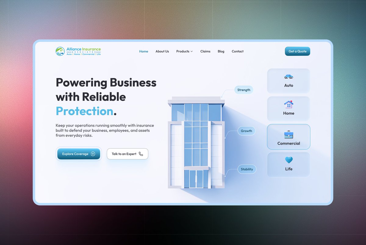 sakibbmohtaram's tweet image. Striking the balance between professionalism and warmth. Because great design doesn’t just protect assets, it protects trust and confidence.

#UIDesign #UIUXDesign #CleanDesign #Trending #webdesignservice #WebDevelopment