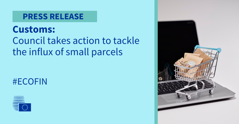 EUCouncilPress's tweet photo. ❗️@EUCouncil took action to address the surge of small parcel imports into the 🇪🇺 protecting fair competition for EU businesses and tackling environmental concerns #Trade #ECOFIN

Read our press release👇