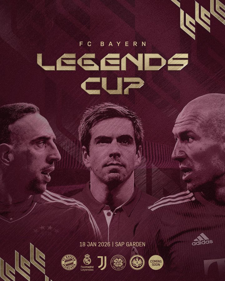 Both Ribéry &amp; Robben are back playing with Lahm as coach. FC Bayern 𝐋𝐞𝐠𝐞𝐧𝐝𝐬 𝐂𝐮𝐩 at SAP Garden features Real Madrid, Juventus, Eintracht Frankfurt, Celtic and one mystery side 🔥

ℹ️ 🎫 All information and tickets can be found here: fc.bayern/LegendsCup