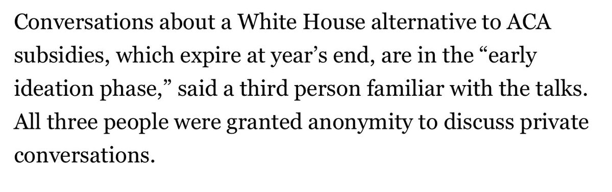 CitizenCohn's tweet image. The White House is in “early ideation” phase on ACA subsidies

An issue already hitting millions of insurance buyers 

And that Democrats (not to mention analysts, journalists etc) have been saying needs attention for more than a year

politico.com/newsletters/po…