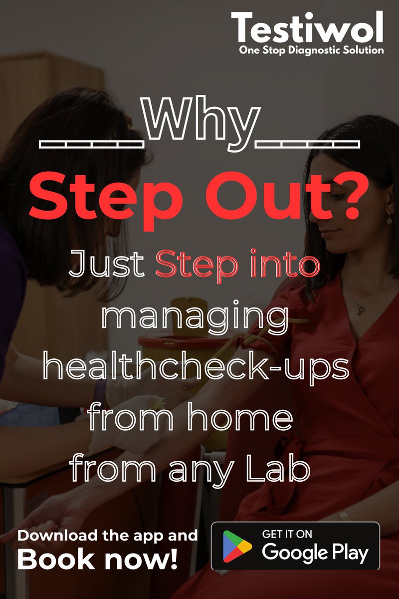 testiwol's tweet photo. Why step out? Step into Testiwol. 💙
Health check-ups from home — any lab, any time.
#Testiwol #SmartHealth @testiwol https://t.co/d2i6dAGmgP