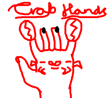 terriblecomms's tweet image. crab hands