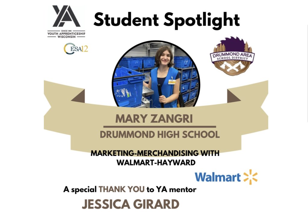 We’re proud to recognize Mary Zangri for her hard work and dedication as part of our Youth Apprenticeship Program!
