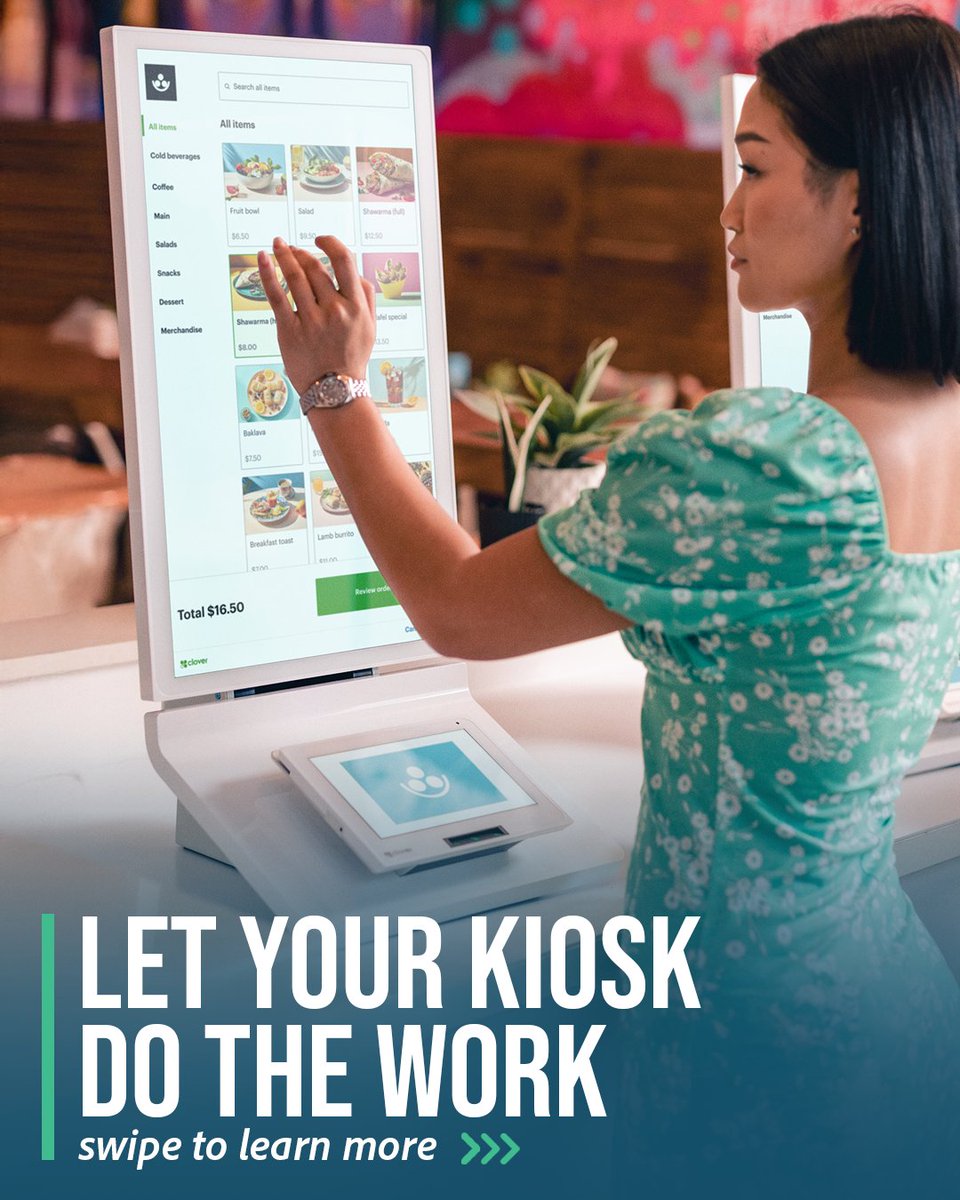 BrilliantPOS's tweet image. Reduce wait times and speed up service with a kiosk your customers will actually love using. ✨

Let guests browse the menu, customize orders, and check out on their own — all while your team stays focused on fulfillment.

#POSSystem #CloverPOS #RestaurantPOS #RestaurantTech