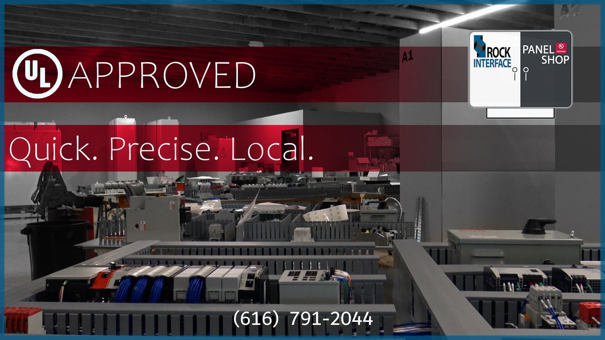 rock_interface's tweet image. Rock Interface&apos;s UL panel shop in Grand Rapids is your best bet for quality and expertise.
Call us today and learn how quickly we can take your project from concept to the factory floor!
#508a #Controls #AutomationEngineering #GrandRapids
