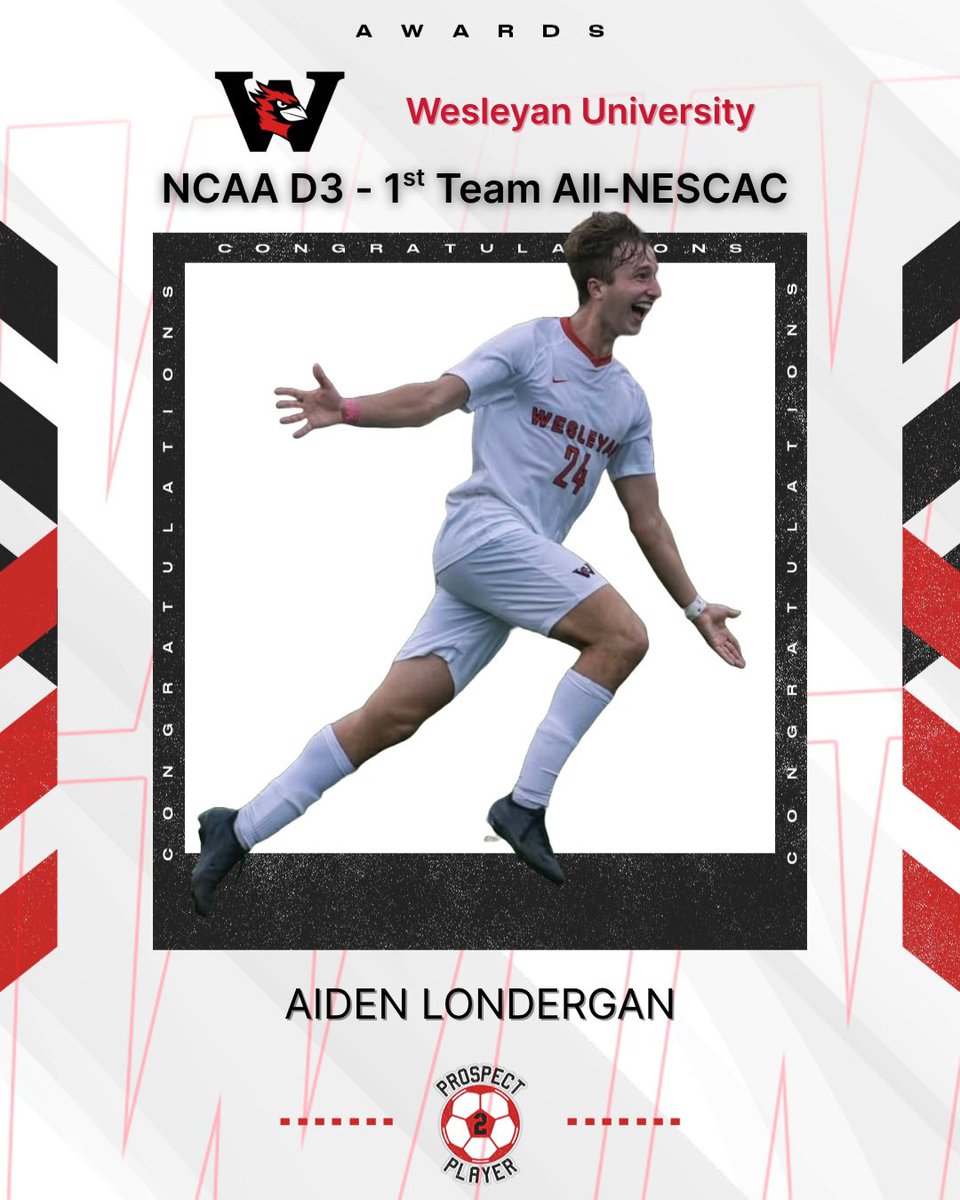 Prospect2Player's tweet image. Congratulations to our midfielder Aiden Londergan on being named NCAA D3 @NESCAC 1st Team All-Conference🏅