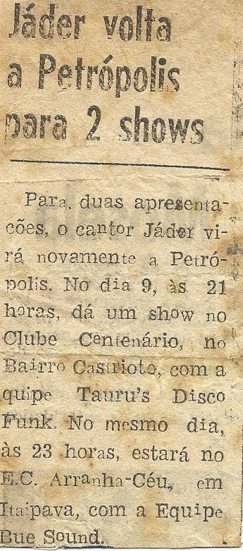 jadercantor's tweet image. TBT... nota de Jornal sobre shows meus em Petrópolis, Rio de Janeiro 📷📷 De 1985... Digitalizando a história 📷📷
#cantor #compositor #singer #songwriter #cantante #jader #musica #music #musico #musical #musically #artista #artist #arte #art #tv #tvshow #show #entretenimento