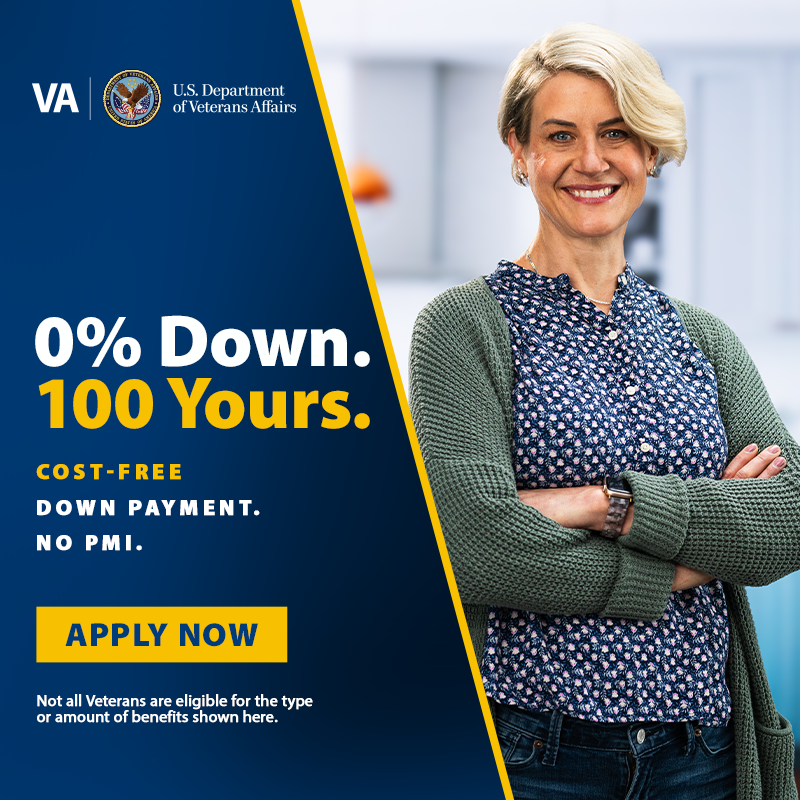 DeptVetAffairs's tweet photo. $0 down payment, no PMI, and competitive rates. Homeownership is possible with VA. Get what you earned! Apply today.