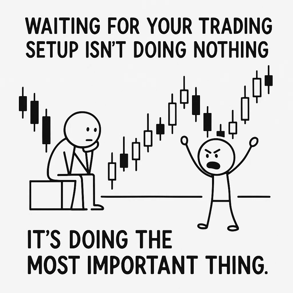 Waiting for your trading setup isn't doing nothing. 

It's doing the most important thing.