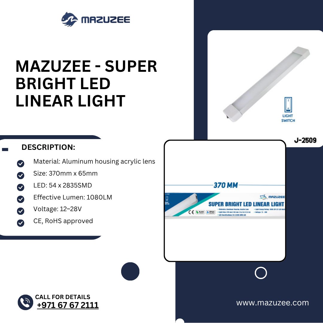 uae_mazuzee's tweet image. MAZUZEE—Super Bright LED Linear Light is an extremely bright yet energy-efficient light that can only be commended in a very few words.
Visit our site: mazuzee.com/index.php?rout…
#LEDLinearLight #MarineLighting #BoatLight #SuperBrightLED #EnergyEfficientLight #Mazuzee