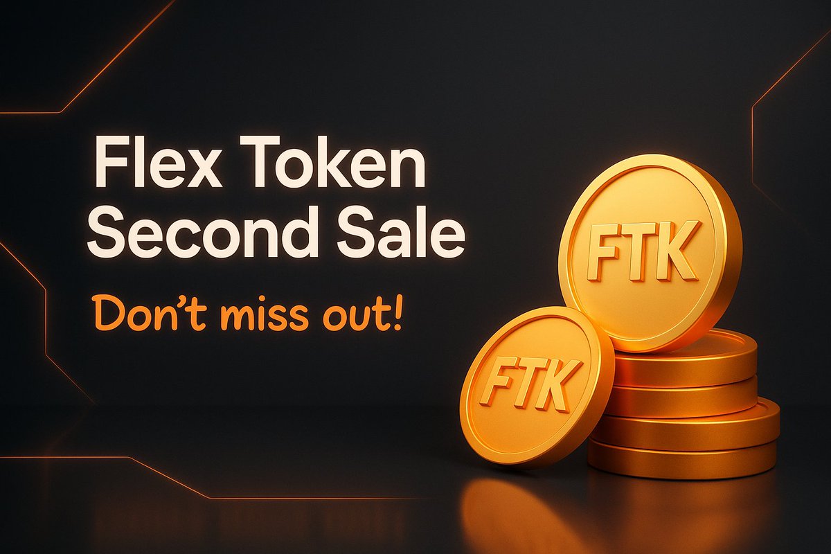 Flex Token Second Sale is live! Get your $FTK directly on #FlexEx and be part of building our fast, low-fee trading ecosystem. Don't miss out, buy #FTK here:
flexex.io/buy_ftk