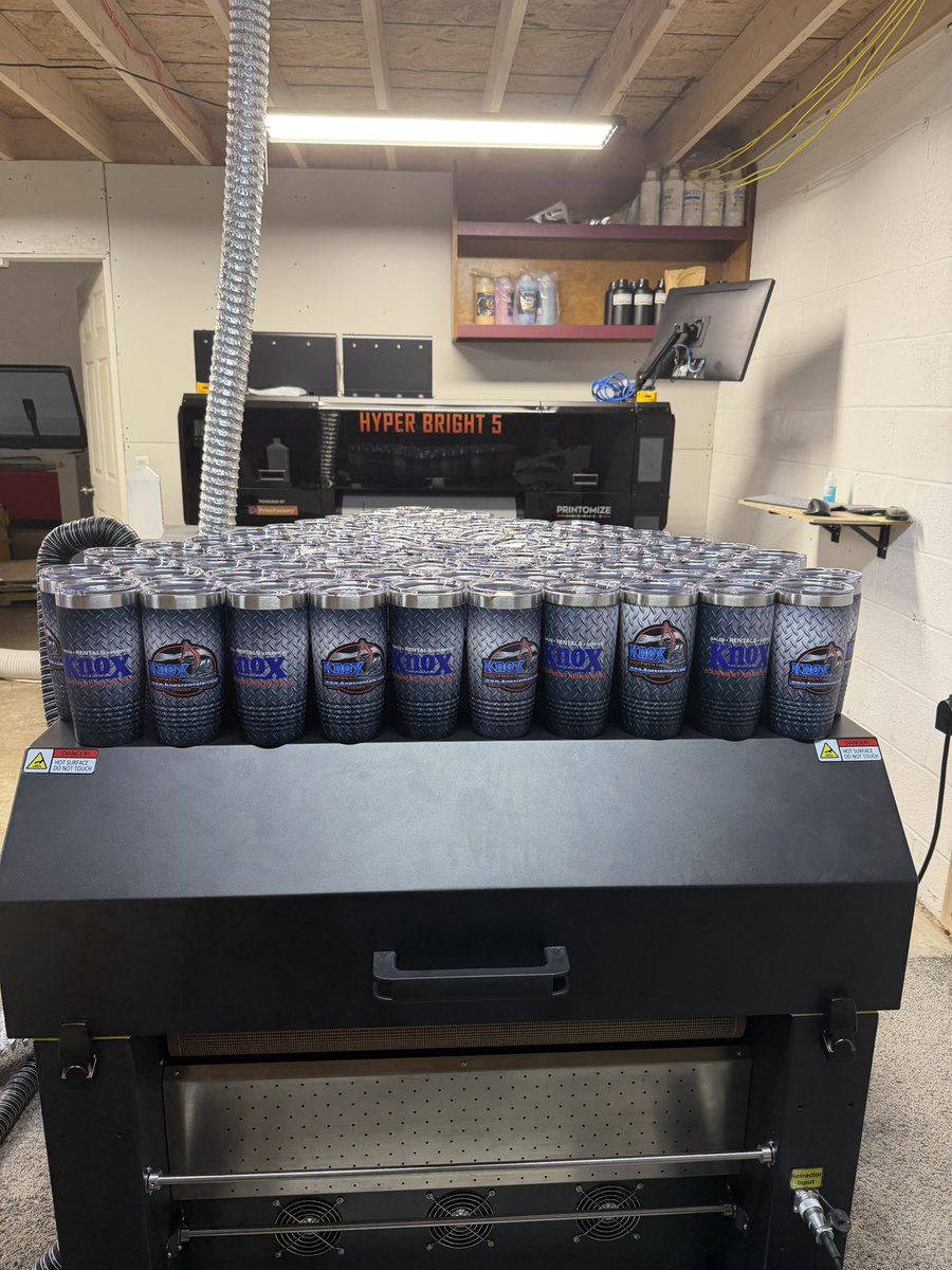 thin_threads's tweet image. Huge shout to Knox Rentals for their continued support. 96 full wrap uv printed tumblers! We done a  lot of embroidery for Brian and his crew there and now some cups! If you’re looking for equipment contact them today for all your job site needs!  #thinlinethreads #uvprinting