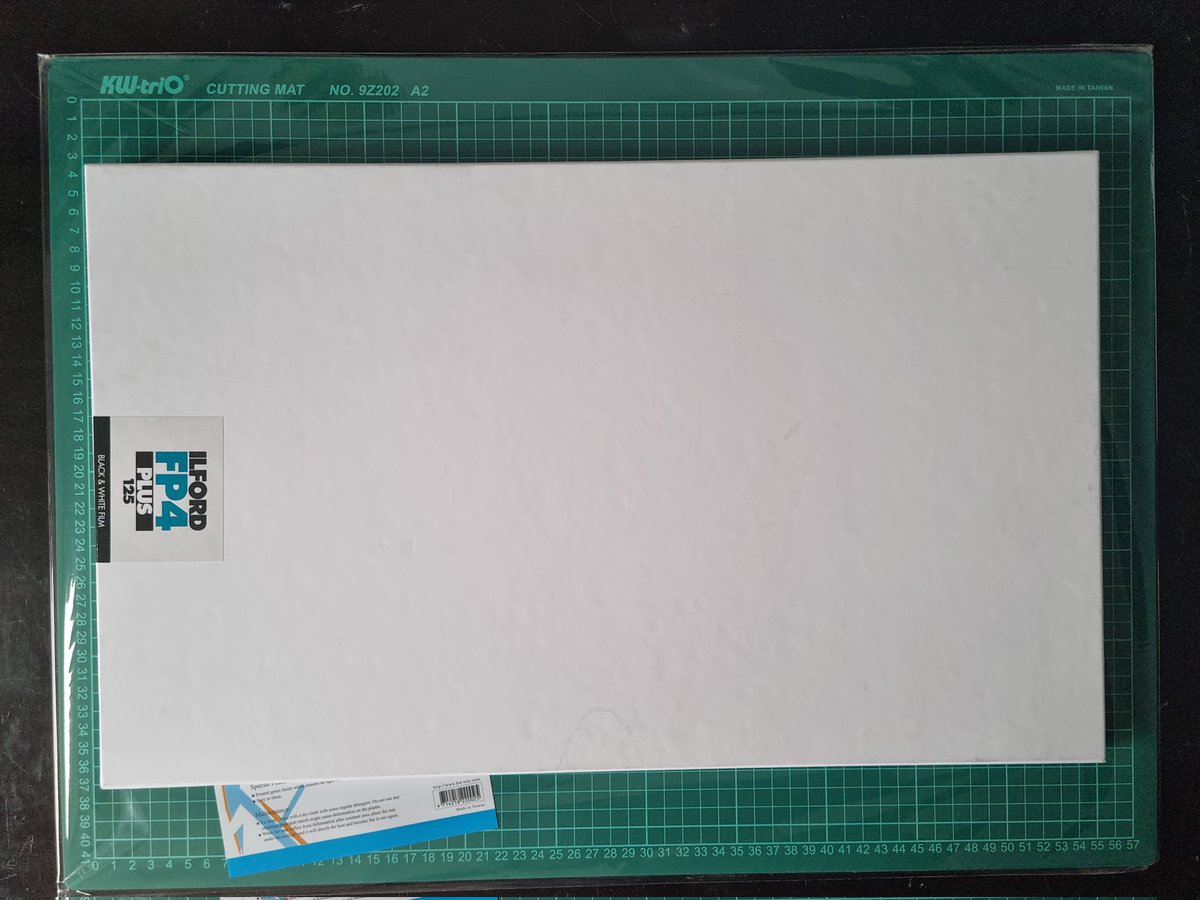 Going on to the next step, preparation of the rest pieces for precize 12x20" sheet #ilford film cutter to two pieces with 12x12" and 8x12" dimensions.