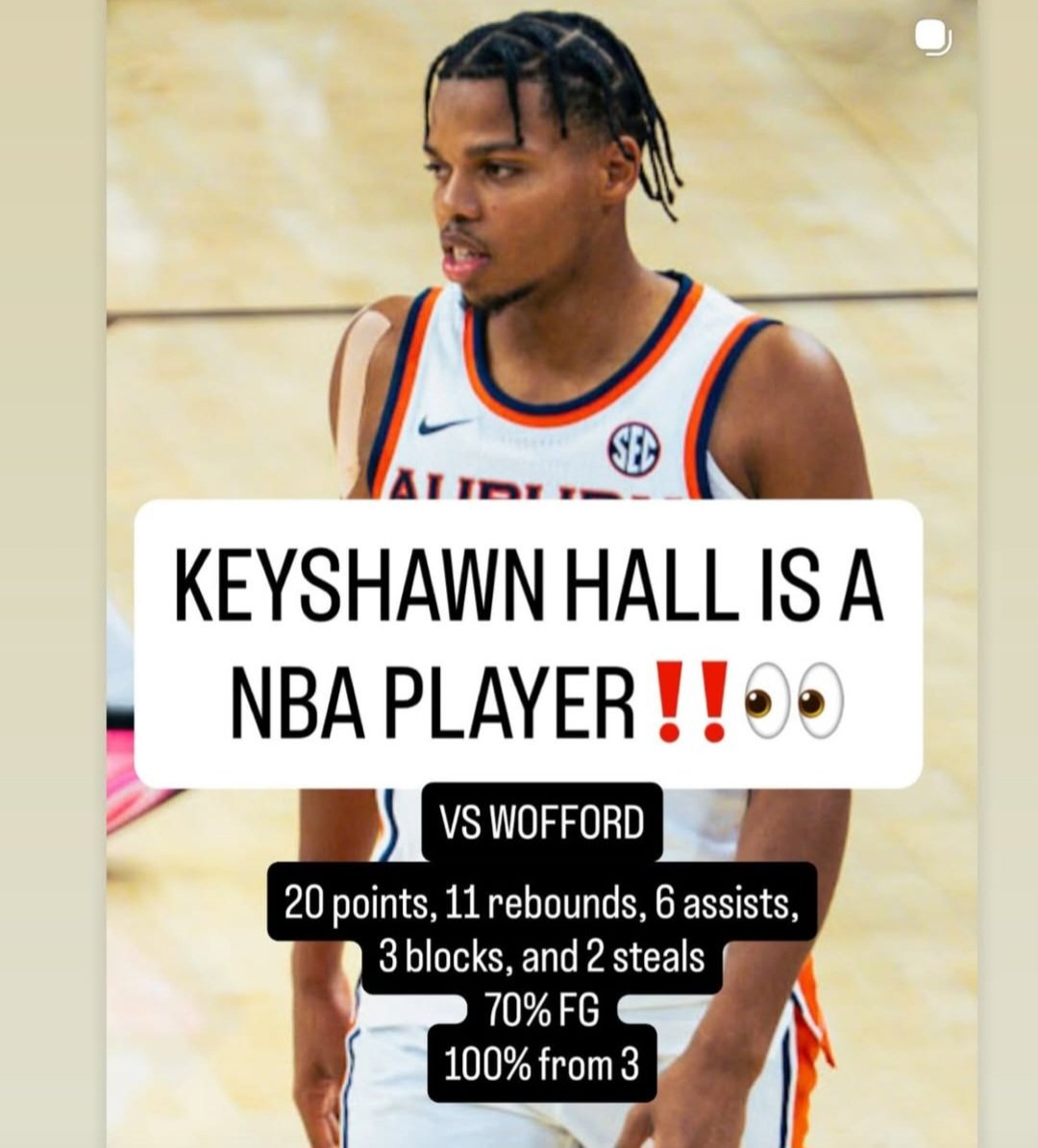 iancle1's tweet image. @xkeyy2 is #UpNow #ClevelandLove #icchangeshowcase ❤️ #BigGuard #NBADraft2026 #NBA #Basketball #auburntigers #Auburn #Tigers