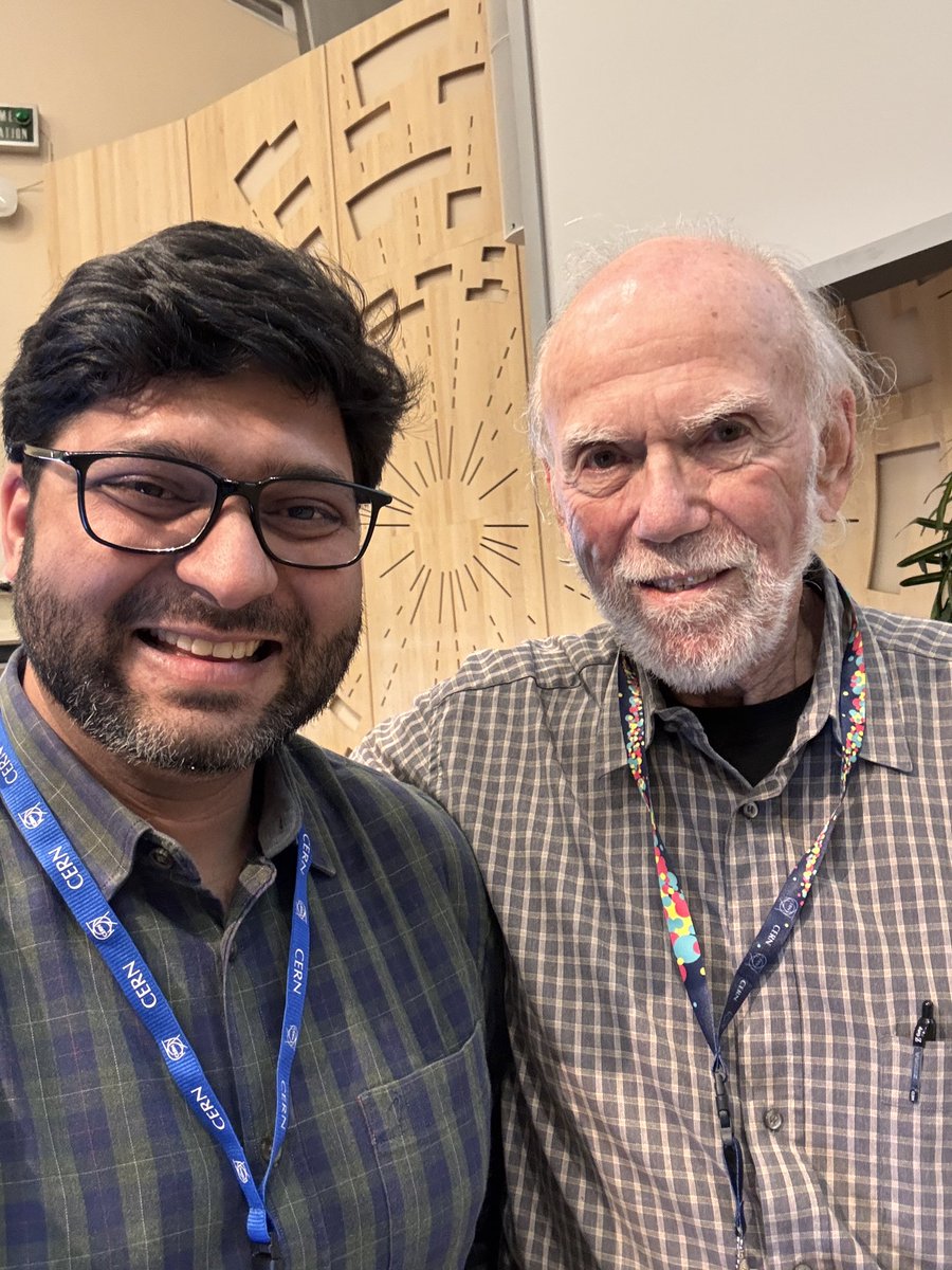 Thrilled to have met Nobel laureate Barry Barish at #CERN during the history of particle physics symposium today! We dove deep into fascinating discussions on space-time, gravitational waves, LIGO, and beyond; mind-blowing insights from a true pioneer. #Physics #LIGO