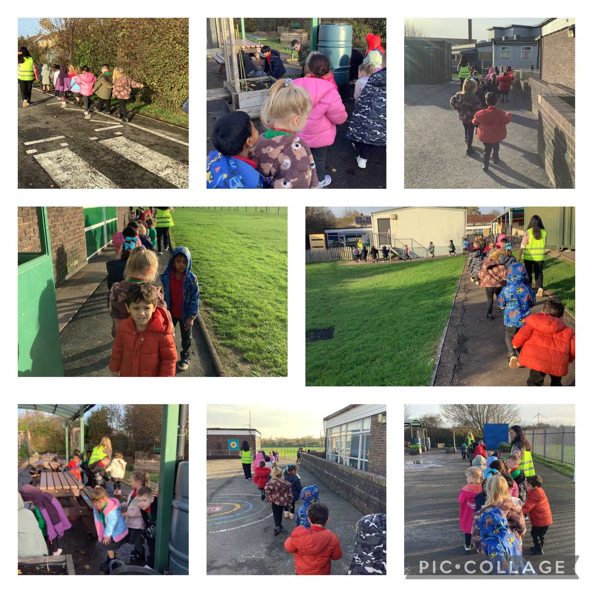 SJLCARDIFF's tweet photo. Reception have enjoyed their Daily mile walk in the Autumn sunshine this afternoon #dailymile @RunWales https://t.co/ovev3tPRYg